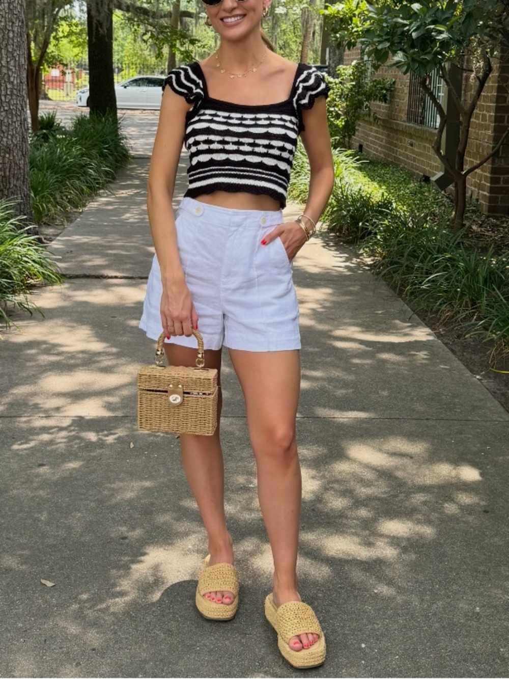 Z Supply Black and White Knit Top